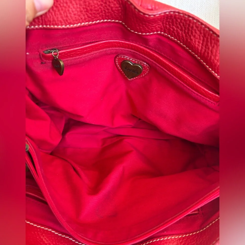 Luella Red Leather Tote Bag - Picture 6 of 9